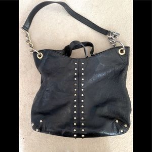 Michael Kors Black Leather Studded Bag